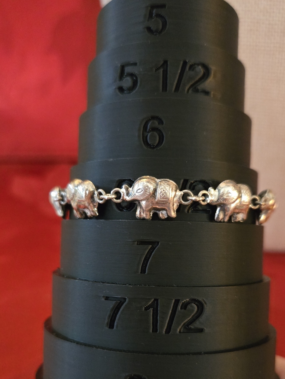 Sterling Silver Elephant Link Bracelet